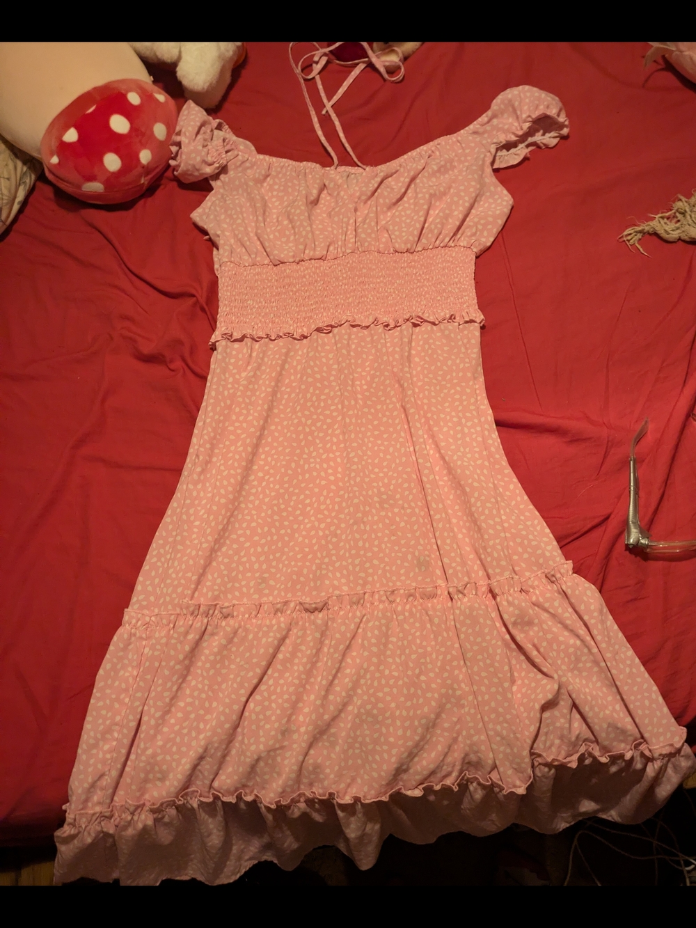 Women’s Pink Maxi Dress with Ruffle Hem